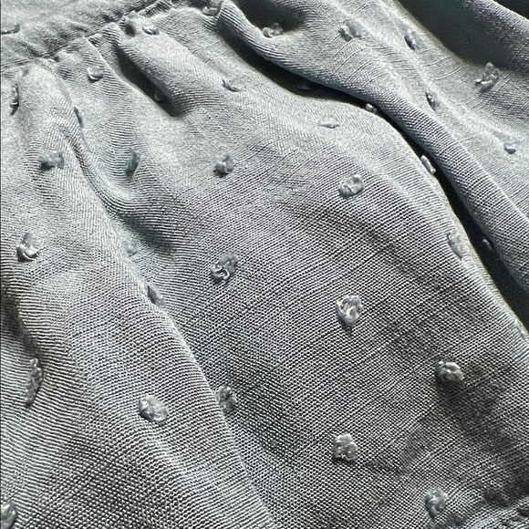 Altar'd State Dusty Blue Peasant Blouse with Tie Detail on the Back - Picture 6 of 7